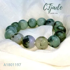 Mẫu Vòng Cẩm Thạch Lên Nước Đẹp Mua Ở Đâu HCM? Vòng Tay Đá Cẩm Thạch Thiên Nhiên 14ly | CTjade | A1801197