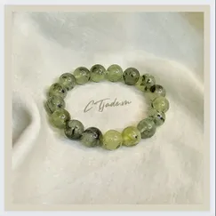 Mẫu 20092116 Vòng tay phong thủy may mắn đá Prehnite thiên nhiên CTjade