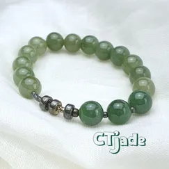 Mẫu Vòng Tay Đá Cẩm Thạch Đẹp 10 ly | CTjade | T1808251