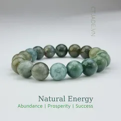 22060622 Vòng tay may mắn đá Chacedony thiên nhiên CTjade