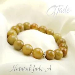 Mẫu Vòng Cẩm Thạch Đá Cẩm Thạch Màu Vàng Đẹp 10ly | CTjade | Mẫu T1811085