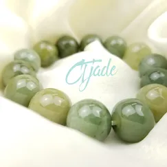 Mẫu Vòng Tay Đá Cẩm Thạch Thiên Nhiên 14ly | CTjade | 1927021