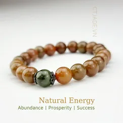 Mẫu 22060612 Vòng tay thịnh vượng đá Cẩm thạch thiên nhiên CTjade