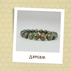 21102222 Vòng tay đá phong thủy hộ mệnh may mắn đá phong thủy Jasper tự nhiên CTjade