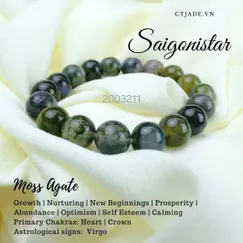 Mẫu 2003211 - Vòng đá phong thủy may mắn, 100% đá Băng ngọc thủy tảo thiên nhiên, Saigonistar, CTjade.vn