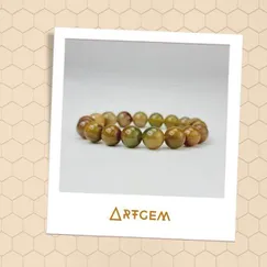 2110229 Vòng tay đá phong thủy hộ mệnh may mắn đá phong thủy Jasper tự nhiên CTjade