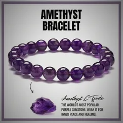 Mẫu 20091001 Vòng tay đá thach anh tím Amethyst, trang sức cao cấp thương hiệu Việt CTjade