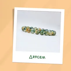 2110187 - Vòng tay may mắn đá Jasper thiên nhiên Artgem, Trang sức phong thủy CTjade phiên bản giới hạn