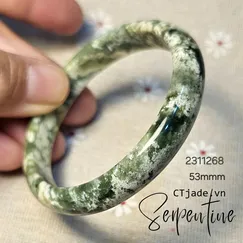 2311268 - Phiên bản giới hạn, chủ đề Hoa Xuân, Vòng tay đá Serpentine thiên nhiên CTjade.vn