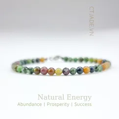 Mẫu 22060626 Trang sức phong thủy hộ mệnh, vòng tay may mắn đá Tourmaline thiên nhiên CTjade