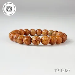 Trang sức đá phong thủy hộ mệnh bình an, vòng tay đá San hô hóa thạch CTjade | Mẫu 1910027