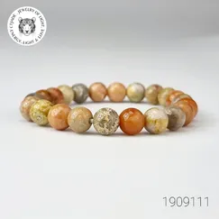 Trang sức đá phong thủy hộ mệnh bình an, vòng tay đá San hô hóa thạch CTjade | Mẫu 1909111