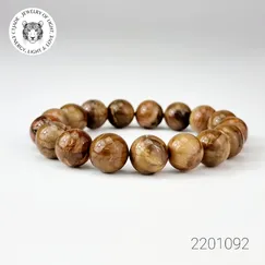 Mẫu 2201092  Trang sức đá phong thủy, vòng tay Gỗ Hóa Thạch CTjade