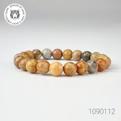 Trang sức đá phong thủy hộ mệnh bình an, vòng tay đá San hô hóa thạch CTjade | Mẫu 1090112
