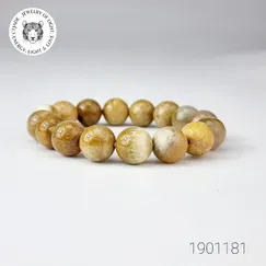 Trang sức đá phong thủy hộ mệng bình an, vòng tay đá San hô hóa thạch CTjade | Mẫu 1901181