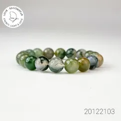 Mẫu T20122103 | Vòng tay đá mã não rêu thiên nhiên | Trang Sức Cao Cấp Thương Hiệu Việt CTjade