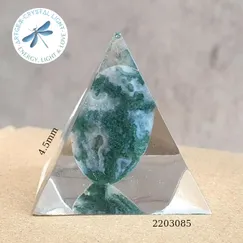 2203085 Kim tự tháp mỹ thuật đá thiên nhiên Artgem 4.5cm, đá năng lượng, phiên bản giới hạn, sản phẩm đóng góp 20% giá bán về quỹ thiền kim tự tháp PSSM, hoàn Voucher 10% cho thành viên công đồng thiền Minh Tâm