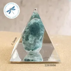 2203086 Kim tự tháp mỹ thuật đá thiên nhiên Artgem 3.3cm, đá năng lượng, phiên bản giới hạn, sản phẩm đóng góp 20% giá bán về quỹ thiền kim tự tháp PSSM, hoàn Voucher 10% cho thành viên công đồng thiền Minh Tâm