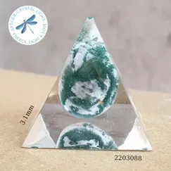 2203088 Kim tự tháp mỹ thuật đá thiên nhiên Artgem 3.1cm, đá năng lượng, phiên bản giới hạn, sản phẩm đóng góp 20% giá bán về quỹ thiền kim tự tháp PSSM, hoàn Voucher 10% cho thành viên công đồng thiền Minh Tâm