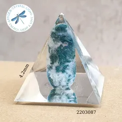 2203087 Kim tự tháp mỹ thuật đá thiên nhiên Artgem 4.2cm, đá năng lượng, phiên bản giới hạn, sản phẩm đóng góp 20% giá bán về quỹ thiền kim tự tháp PSSM, hoàn Voucher 10% cho thành viên công đồng thiền Minh Tâm