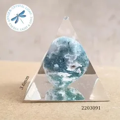 2203091 Kim tự tháp mỹ thuật đá thiên nhiên Artgem 3.6cm, đá năng lượng, phiên bản giới hạn, sản phẩm đóng góp 20% giá bán về quỹ thiền kim tự tháp PSSM, hoàn Voucher 10% cho thành viên công đồng thiền Minh Tâm