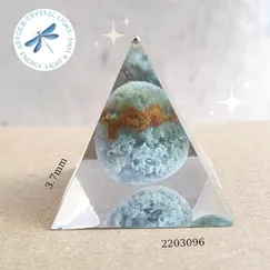 2203096 Kim tự tháp mỹ thuật đá thiên nhiên Artgem 3.7cm, đá năng lượng, phiên bản giới hạn, sản phẩm đóng góp 20% giá bán về quỹ thiền kim tự tháp PSSM, hoàn Voucher 10% cho thành viên công đồng thiền Minh Tâm