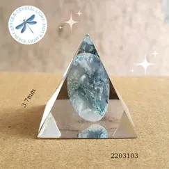 2203103 Kim tự tháp mỹ thuật đá thiên nhiên Artgem 3.7cm, đá năng lượng, phiên bản giới hạn, sản phẩm đóng góp 20% giá bán về quỹ thiền kim tự tháp PSSM, hoàn Voucher 10% cho thành viên công đồng thiền Minh Tâm