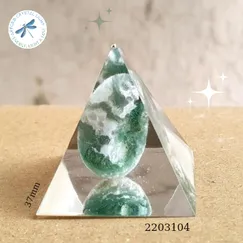 2203104 Kim tự tháp mỹ thuật đá thiên nhiên Artgem 3.7cm, đá năng lượng, phiên bản giới hạn, sản phẩm đóng góp 20% giá bán về quỹ thiền kim tự tháp PSSM, hoàn Voucher 10% cho thành viên công đồng thiền Minh Tâm