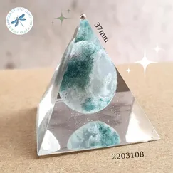 2203108 Kim tự tháp mỹ thuật đá thiên nhiên Artgem 3.7cm, đá năng lượng, phiên bản giới hạn, sản phẩm đóng góp 20% giá bán về quỹ thiền kim tự tháp PSSM, hoàn Voucher 10% cho thành viên công đồng thiền Minh Tâm