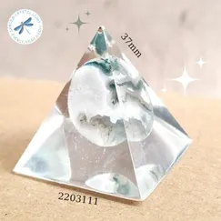 2203111 Kim tự tháp mỹ thuật đá thiên nhiên Artgem 3.7cm, đá năng lượng, phiên bản giới hạn, sản phẩm đóng góp 20% giá bán về quỹ thiền kim tự tháp PSSM, hoàn Voucher 10% cho thành viên công đồng thiền Minh Tâm