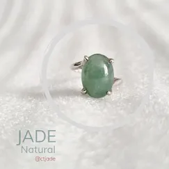 Mẫu 2203182 Nhẫn Ngọc Cẩm Thạch thiên nhiên | Trang sức cao cấp đá thiên nhiên CTjade
