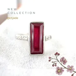 2203196 Nhẫn đá Ruby đỏ thiên nhiên  | Trang sức cao cấp đá thiên nhiên CTjade
