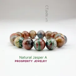 Mẫu 2106221 Trang Sức phong thủy hộ mệnh bình an, vòng chuỗi tay đá Jasper thiên nhiên CTjade