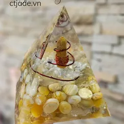 Mẫu 2211106 Orgonite Kim tự tháp phong thủy, kim tự tháp năng lượng Crystal Light | CTjade