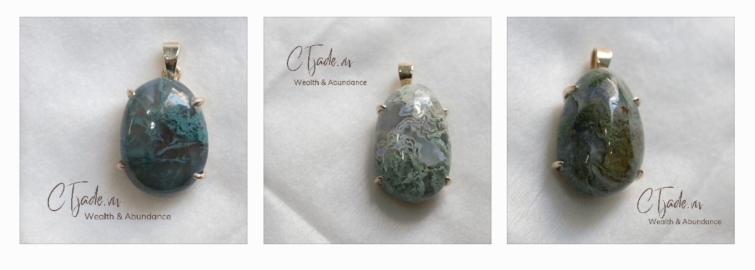 Trang sức chế tác từ đá Moss Agate tại CTjade.vn Trang sức chế tác từ đá Moss Agate tại CTjade.vn