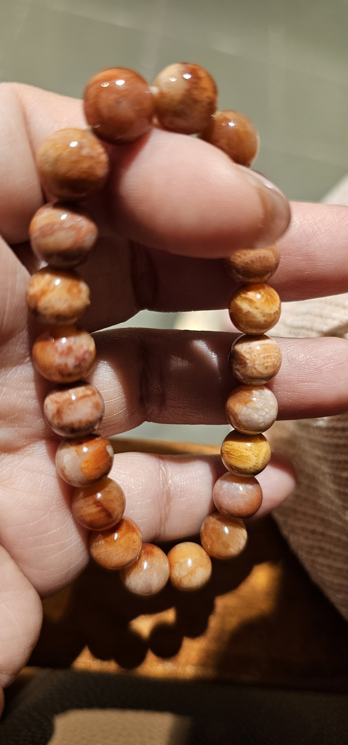 Vòng chuỗi tay san hô hóa thạch 2403071 Vòng chuỗi tay san hô hóa thạch 2403071