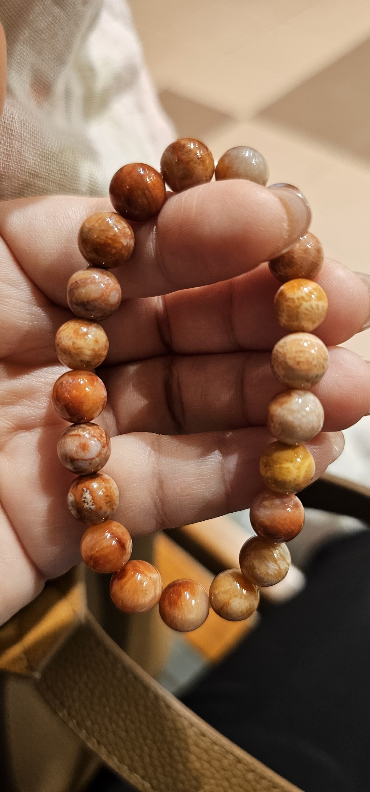 Vòng chuỗi tay san hô hóa thạch 2403071 Vòng chuỗi tay san hô hóa thạch 2403071