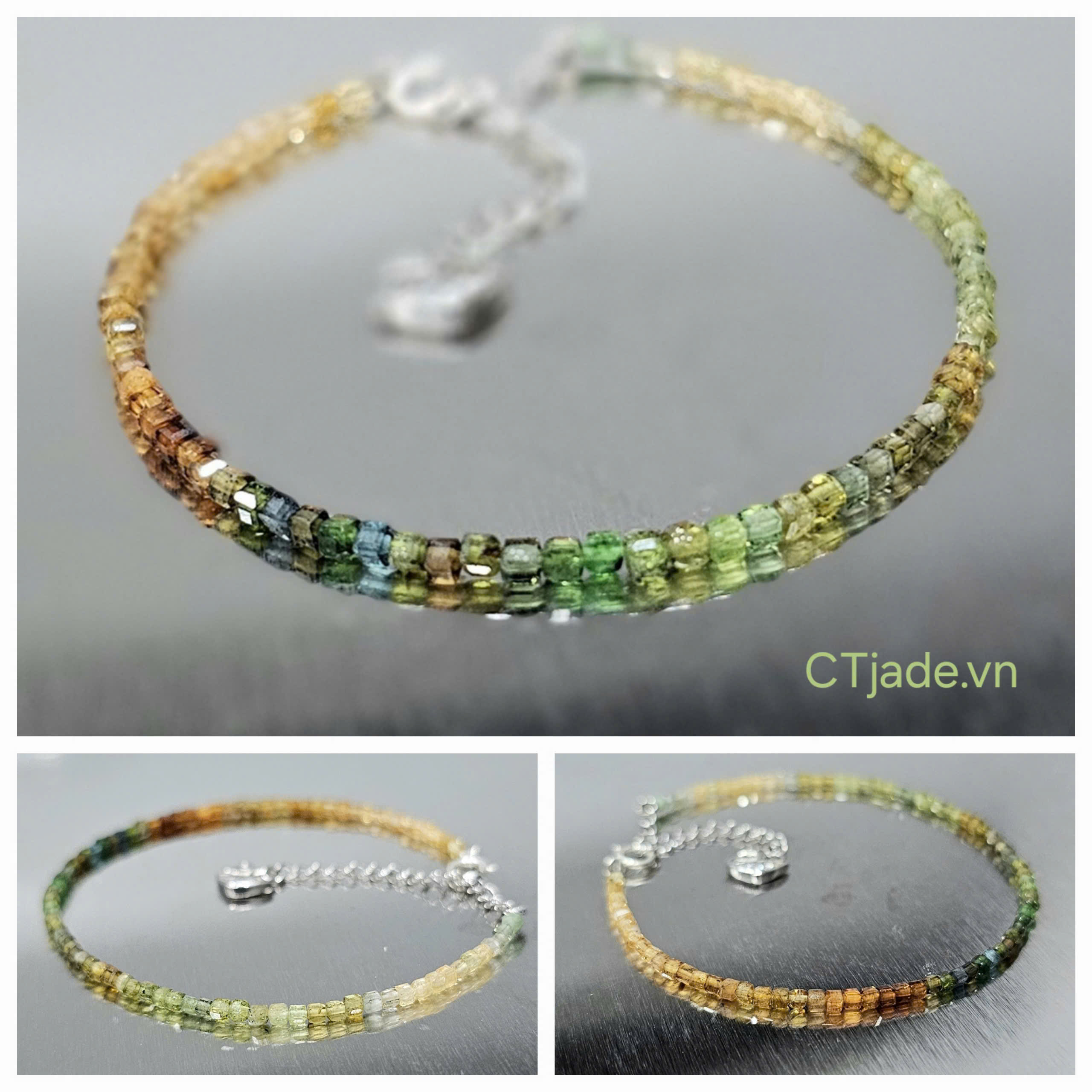 Vòng tay đá Tourmaline thiên nhiên cao cấp tại CTjade Vòng tay đá Tourmaline thiên nhiên cao cấp tại CTjade