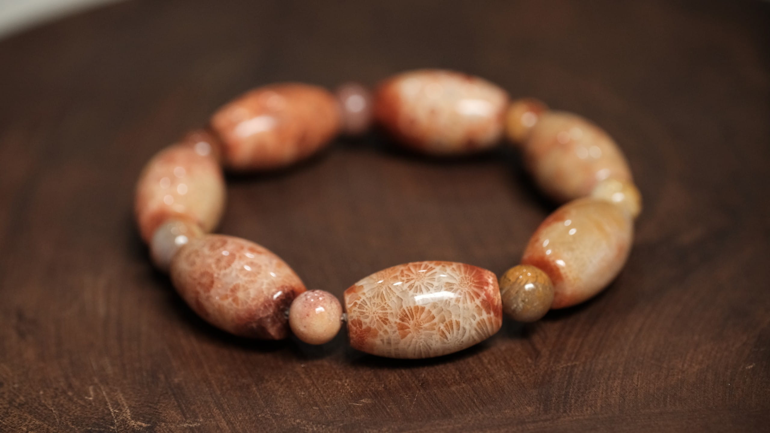 Vòng hóa thạch San Hô Vintage ấn tượng Vòng hóa thạch San Hô Vintage ấn tượng