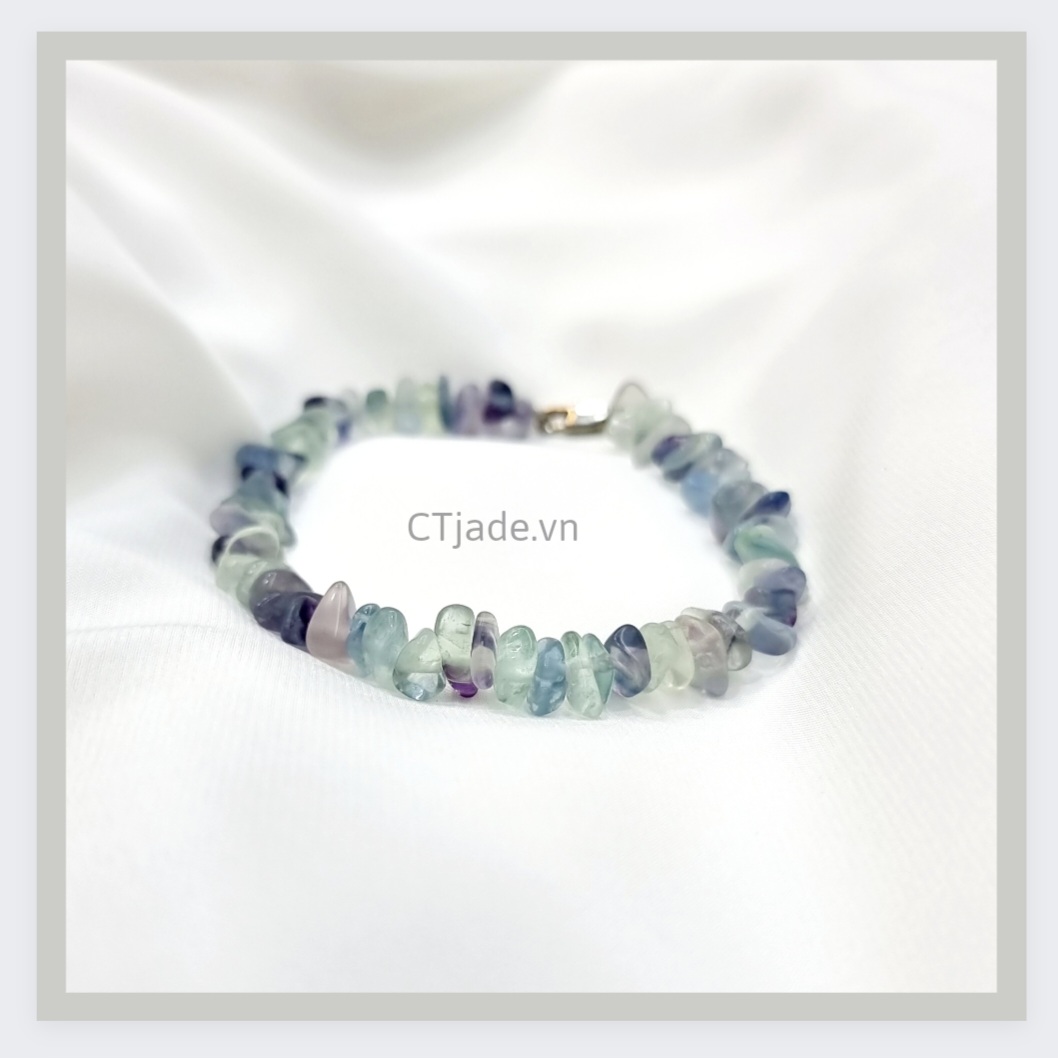Vòng phong thủy may mắn đá Fluorite thiên nhiên CTjade Vòng phong thủy may mắn đá Fluorite thiên nhiên CTjade