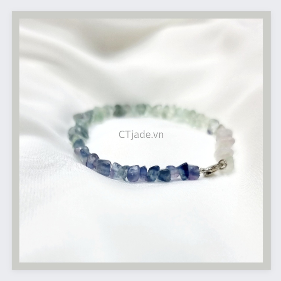 Vòng phong thủy may mắn đá Fluorite thiên nhiên CTjade Vòng phong thủy may mắn đá Fluorite CTjade