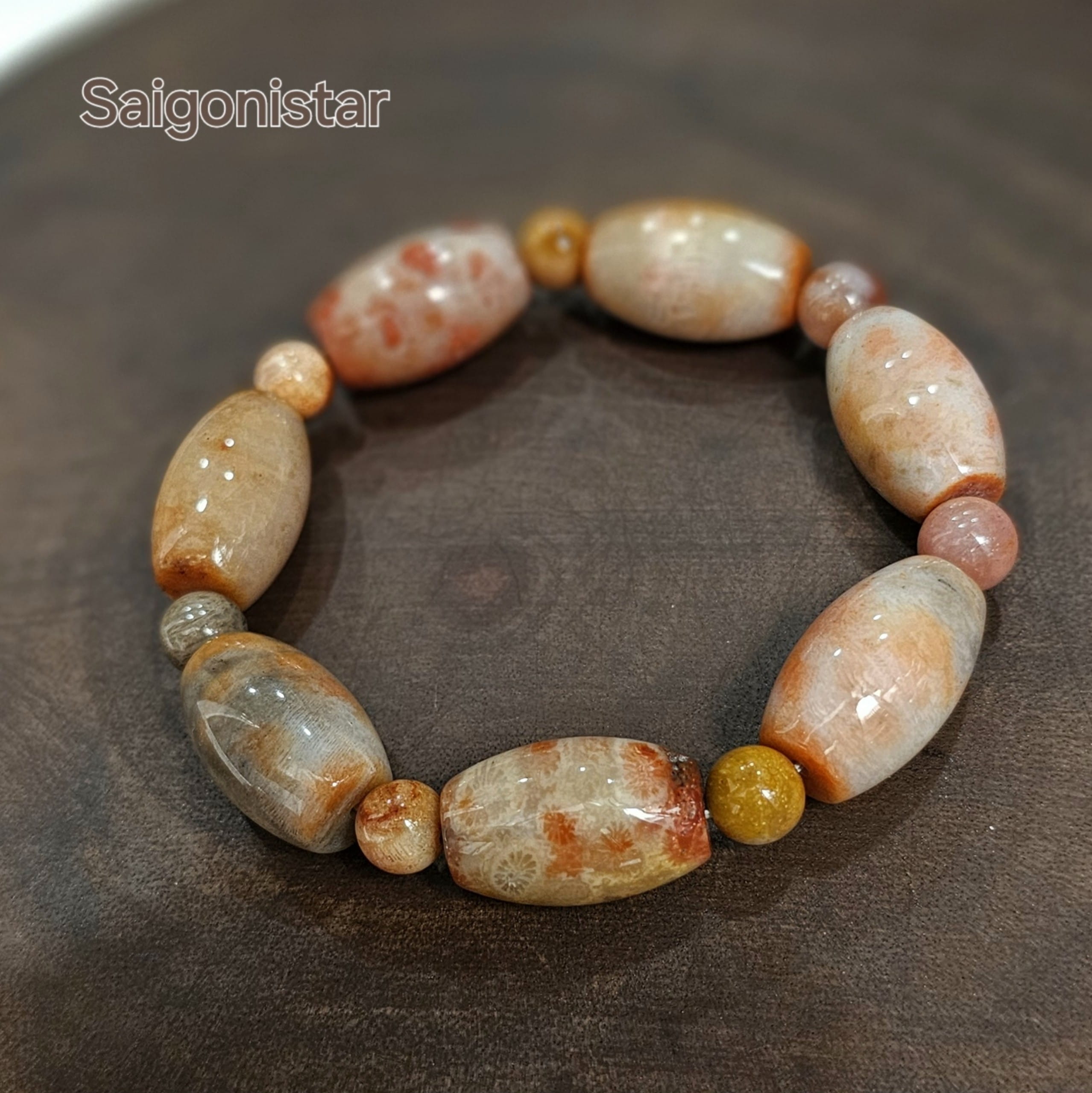 Vòng San Hô hóa thạch thien nhiên hàng ngàn năm tuổi Vòng San Hô hóa thạch thien nhiên hàng ngàn năm tuổi