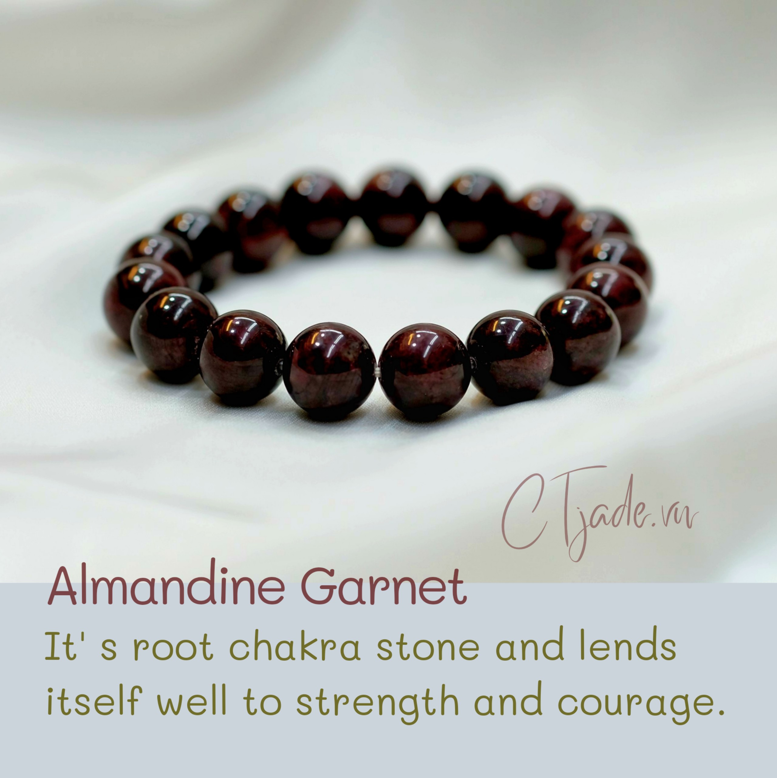 Vòng tay đá Garnet thiên nhiên CTjade.vn Vòng tay đá Garnet thiên nhiên CTjade.vn