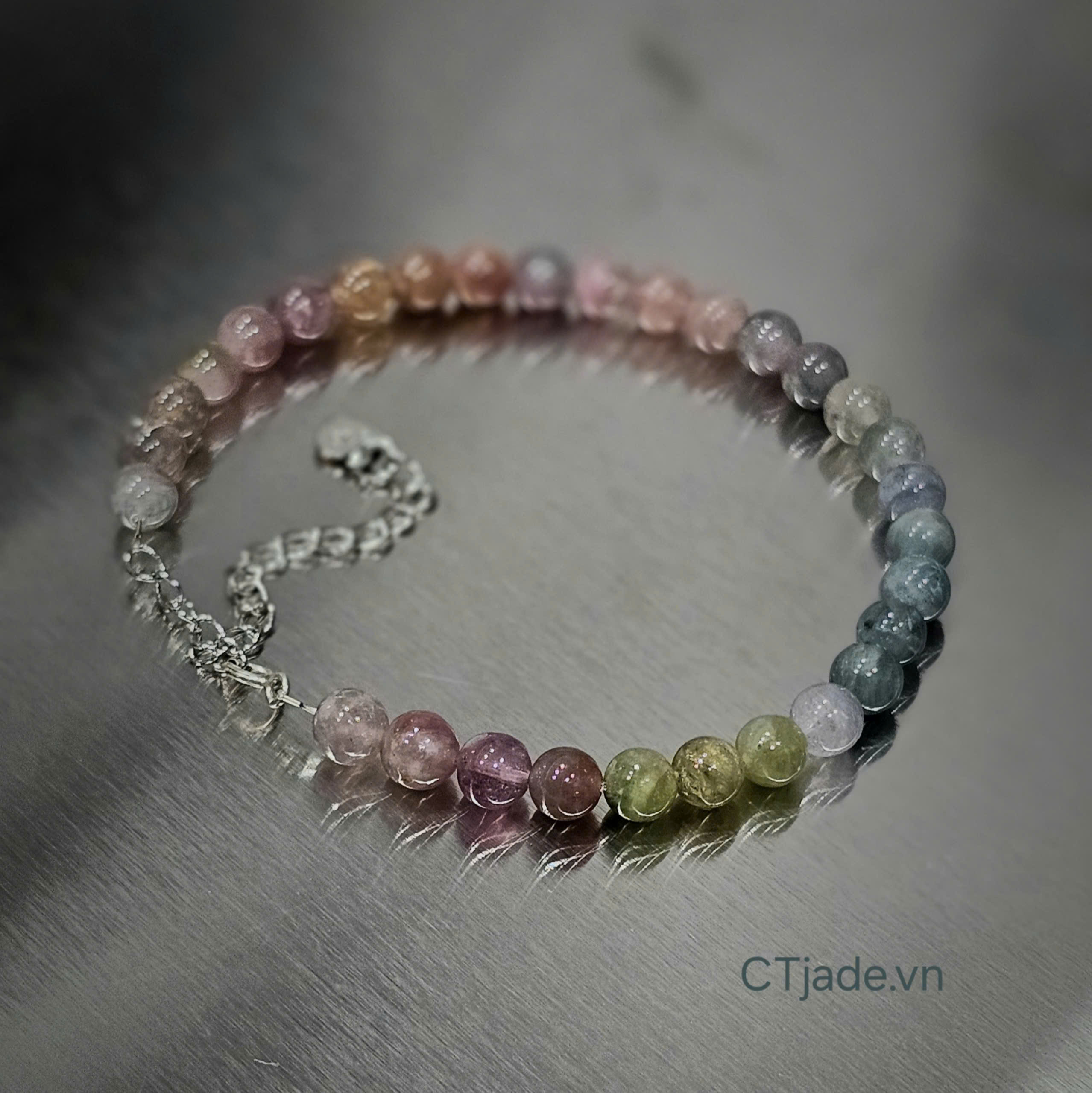 Vòng tay đá Tourmaline 6ly Vòng tay đá Tourmaline 6ly