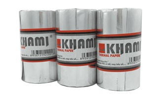 Giấy in bill nhiệt Khami K80 x phi 45 mm (xanh)