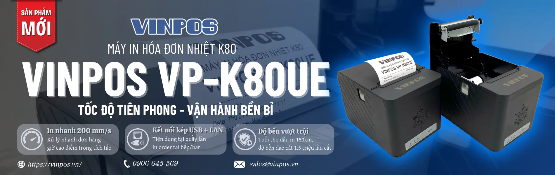 Máy in hóa đơn nhiệt Vinpos VP-K80UE