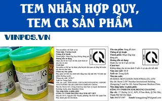 Tem nhãn hợp quy, tem CR sản phẩm Tem nhãn hợp quy, tem CR sản phẩm