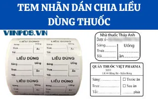 Tem nhãn dán chia liều dùng thuốc Tem nhãn dán chia liều dùng thuốc