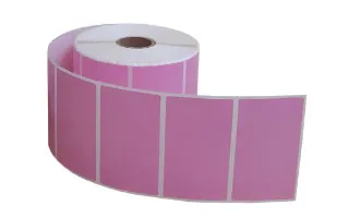 Decal nhựa PVC loại 1 tem 1 hàng 70x40mm màu hồng Decal nhựa PVC loại 1 tem 1 hàng 70x40mm màu hồng