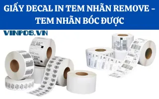 Giấy decal in tem nhãn remove - Tem nhãn bóc được Giấy decal in tem nhãn remove - Tem nhãn bóc được